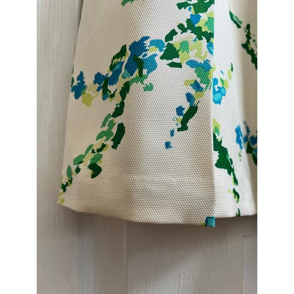 Ann Taylor Silk Shell Full Lined Floral Print Pleated A Line Skirt Petite Size 4 - Picture 6 of 12